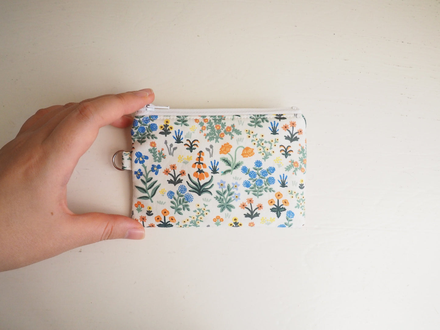 Small Zippered Pouch - Menagerie Garden Cream