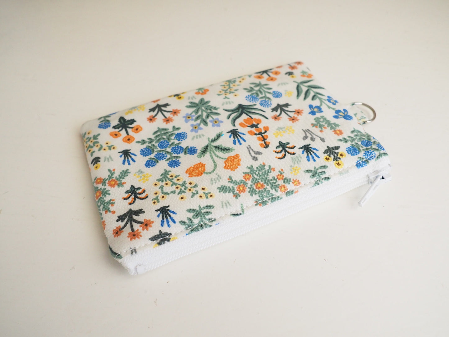 Small Zippered Pouch - Menagerie Garden Cream