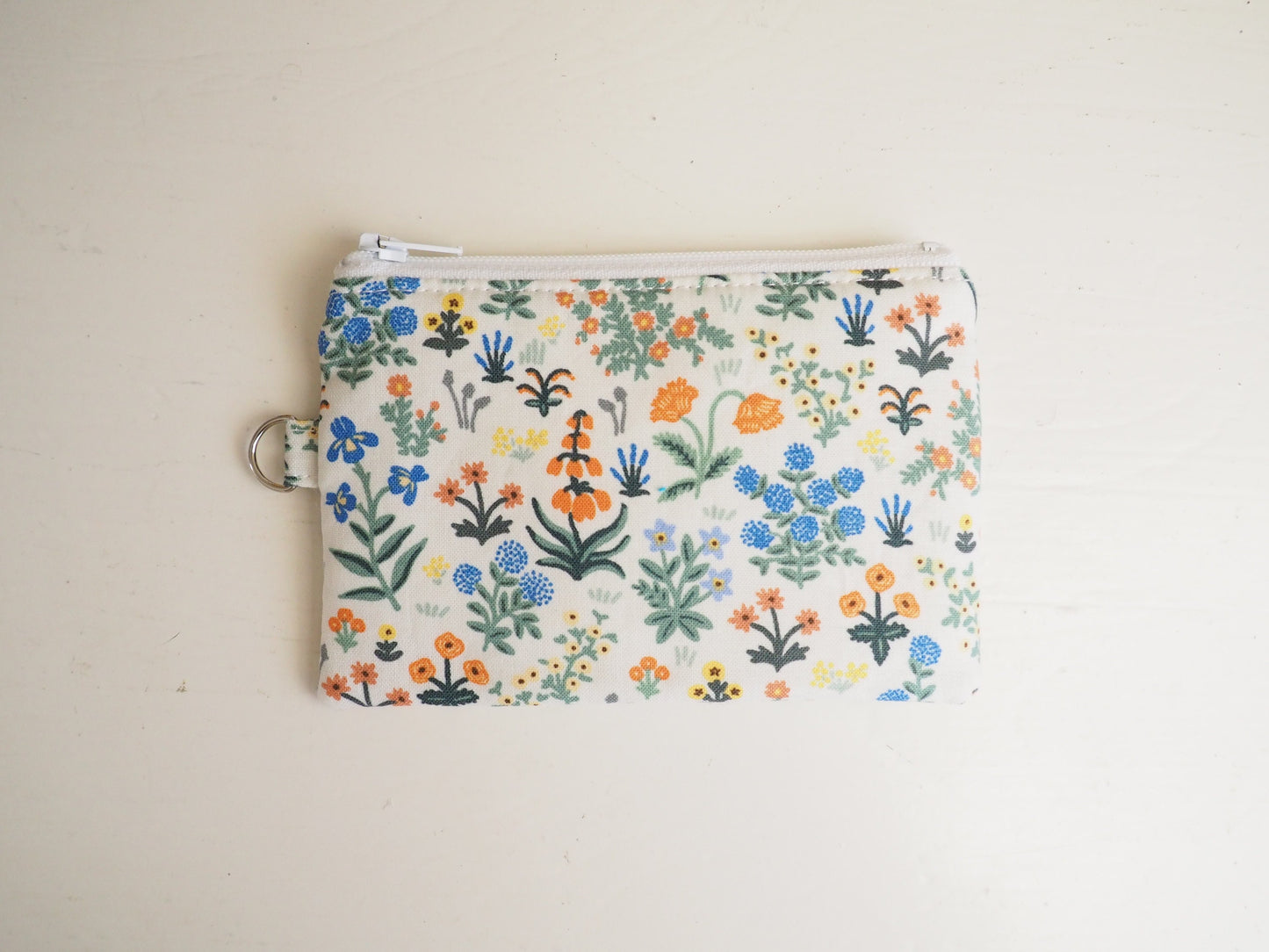 Small Zippered Pouch - Menagerie Garden Cream